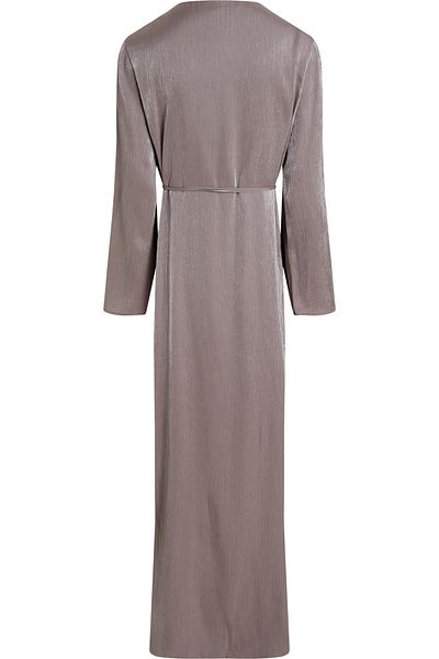 Calvin Klein Women City Grid Aop Metallic Plisse Midi Dress