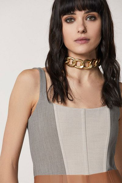 Patrizia Pepe METALLIC CHAIN - PATRIZIA PEPE - ONE SIZE, PINK