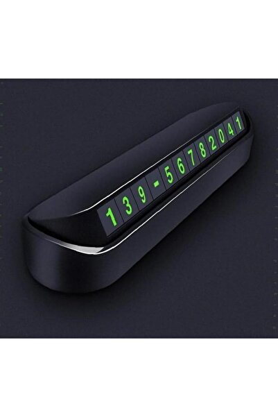 Modifiyum Araç Içi Park Telefon Numarası Fosforlu Numaratör Oto Cam Kartı Siyah