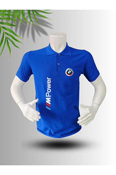FROOY Bmw m Power Printed Polo Neck Cotton T-Shirt