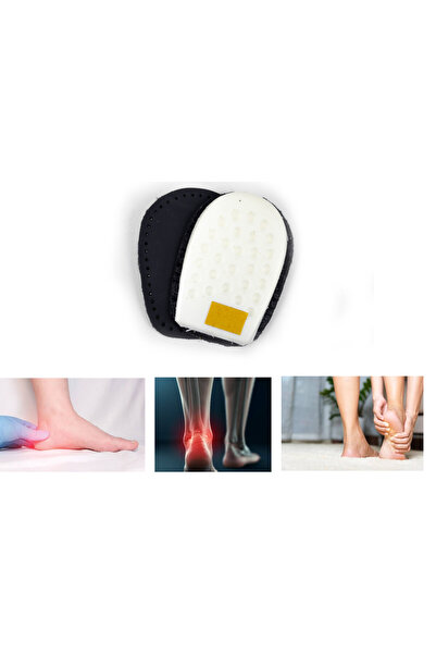 AiryFooT Topukluk Hakiki Deri, Topuk Dikeni Siyah Yarım Tabanlık 1 Çift