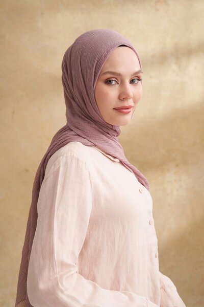 ARMANDA Σάλι με μοτίβο μουσελίνας 3351-903 Μυρωδάτη πούδρα