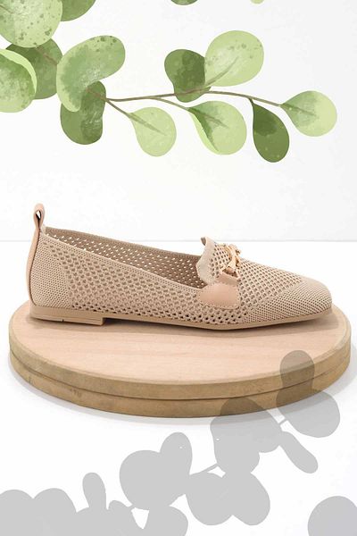 Bambi Nude Knitwear Women's Ballerinas K01576070282