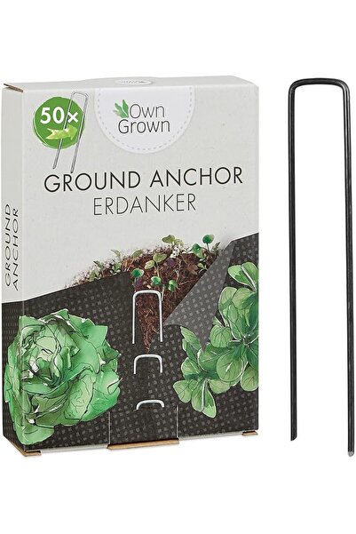 OwnGrown Set de 50 cuie textile pentru controlul solului și buruienilor, oțel...