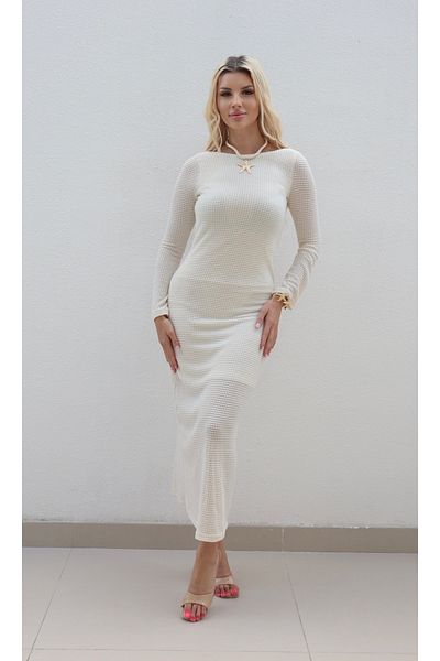 Alorabella Alika backless Dress- Cream