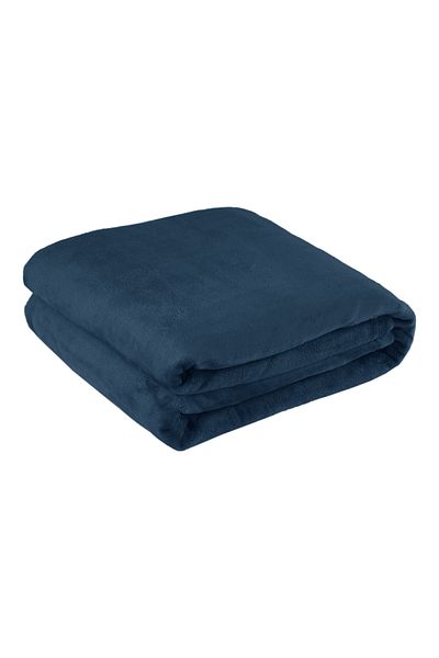 Dormitio Dense flannel blanket, 150x200 cm, 100% polyester, 210gsm, Blue