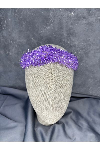 Hayalperest boncuk Diamira Beaded Intense Bridal Hair Accessory Lilac