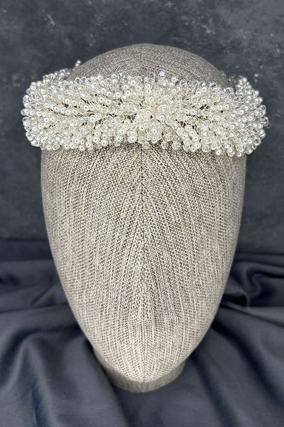 Hayalperest boncuk Diamira Sparkling Romantic Stone Bridal Accessory with White Pearl