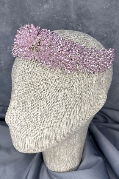 Hayalperest boncuk Accesoriu pentru păr de mireasă dens cu mărgele Diamira Liliac