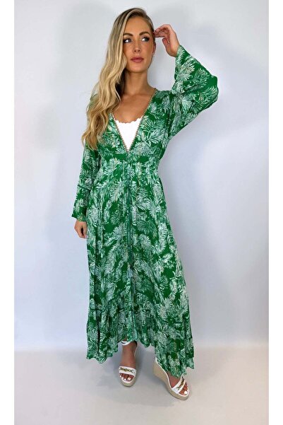 Alorabella كيمونو لارا ذو الحافة المزينة بالخرز