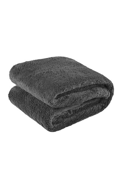 Dormitio Velvet teddy fleece blanket, 150x200 cm, 100% polyester, 210gsm, Grey