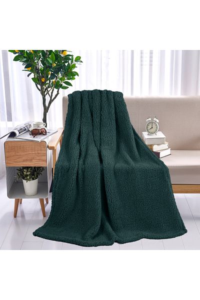 Dormitio Velvet teddy fleece blanket, 150x200 cm, 100% polyester, 210gsm, Mint