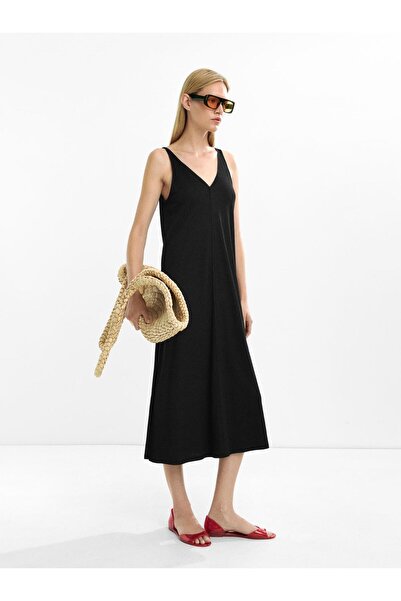 PARFOIS Askılı Midi Elbise