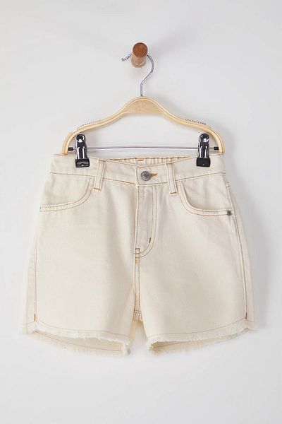 ASL GOLF CLUB Copy - Ecru Girl's 100% Cotton Regular/Normal Fit Denim Shorts with Pockets 3-14 Years