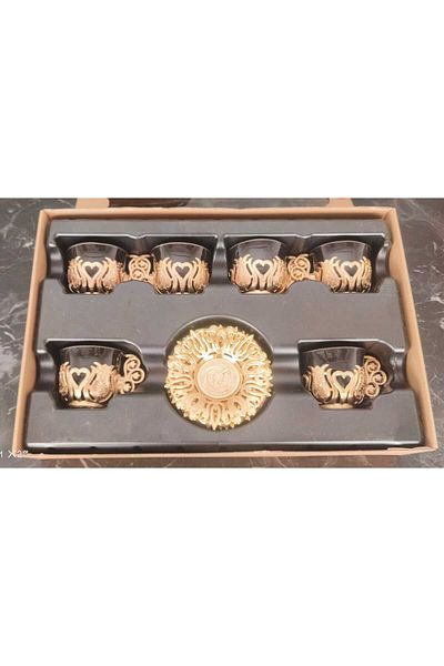 gut putzen Gutputzen Turkish Coffee Presentation Set 6 Pcs Metal Coffee Cup Set Zemzem Set