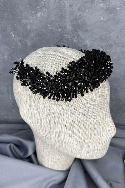 Hayalperest boncuk Diamira Sparkling Romantic Stone Bridal Accessory Black