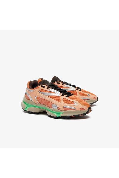 Lacoste L003 Trainers in Orange Green