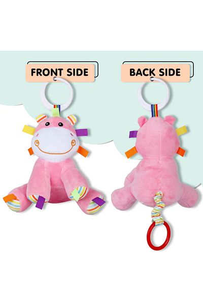 Factory Price - Carly Animal Stuffed Plush Crib And Stroller Toy - Hippo