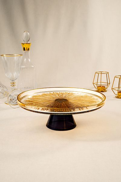 Fecra Mystic Footed Cake Presentation Plate 28 cm