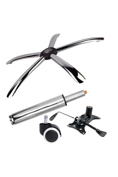 Depox Set de discuri de echilibru metalice, bază 60 cm, rolă universală din cauciuc și cilindru cu piston, scaune de birou