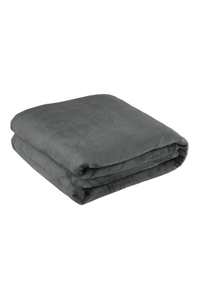 Dormitio Dense flannel blanket, 150x200 cm, 100% polyester, 210gsm, Grey