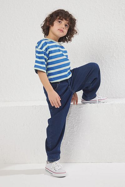 ASL GOLF CLUB COPIE - Pantaloni de blugi din denim pentru băiat, albastru bleumarin închis, 100% bumbac, 2-14 ANI