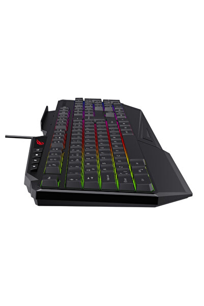 Havit Gamenote KB488L RGB Aydınlatmalı Oyuncu Klavyesi - Telefon Tutuculu - Türkçe Q