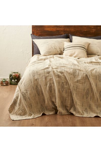 Bella Maison 100% Cotton Merlin Double Bedspread Set Green (240X260 cm)