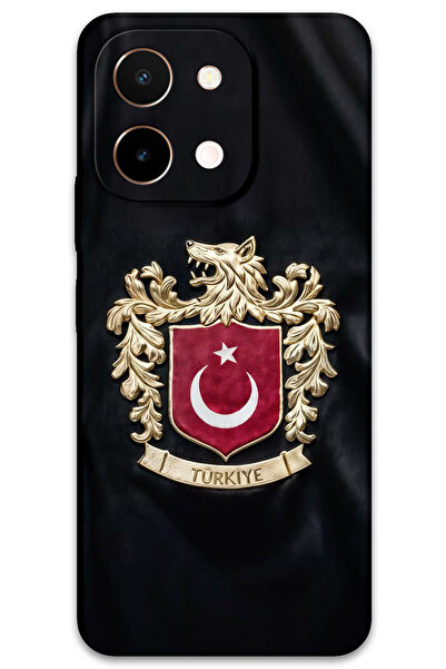 Gramaphone Vivo Y28 Uyumlu Türk Desenli Telefon Kılıfı + Ekran Koruyucu - 5855