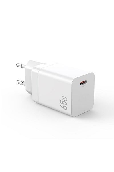 OEM Wall Charger, 220V, 3A, 65W PD, Fast Charging, USB-C Port, White