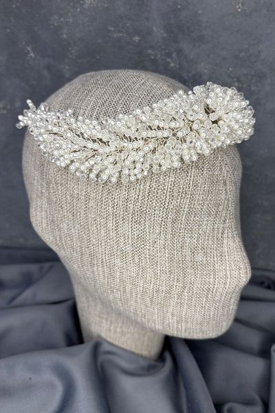Hayalperest boncuk Diamira Sparkling Romantic Stone Bridal Accessory with White Pearl