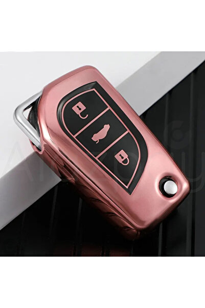 Alazpay حافظة مفاتيح تويوتا كورولا أوريس يارس أفينسيس فيرسو هايلكس لامعة من م...