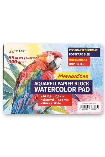 Tritart Drawing pad, Tritart, A6, 300 g, 55 Sheets, White