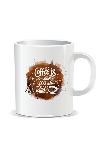 OEM Personalized coffee mug, Coffee is always a good idea - White interior