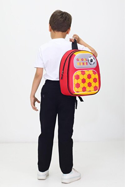 Probag Galatasaray Temalı Futbol Desenli Ortopedik Anaokulu ve İlkokul Çantası