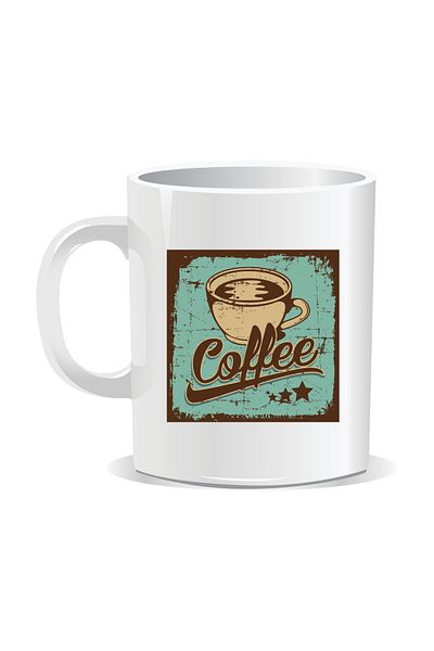 OEM Personalized coffee mug, Retro Coffee - White interior