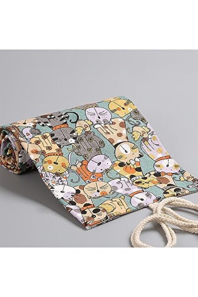 Generic iCozzier Pencil Case Large Capacity Canvas Pencil Wrap Roll 72 Slots, Travel Drawing Colored Pencil