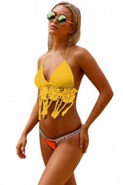 WildFashion Yellow two-piece swimsuit with neoprene SW964-9