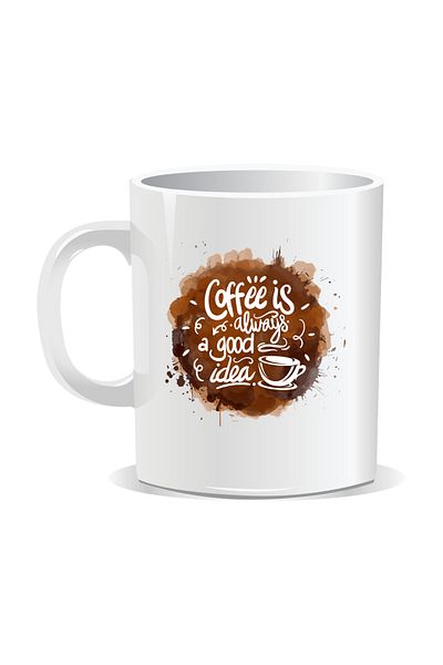 OEM Personalized coffee mug, Coffee is always a good idea - White interior