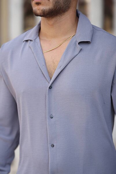 Tex Republic Men's Gray Relaxed Fit Textured Oversize Casual Aerobin Shirt