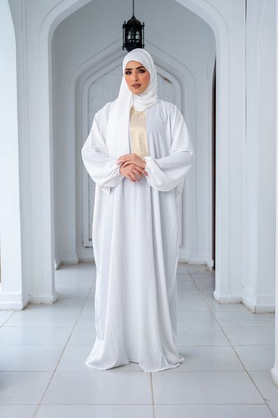 SIDRAALMONTAHA Al-Safa model abaya with Islamic designs and a free shawl