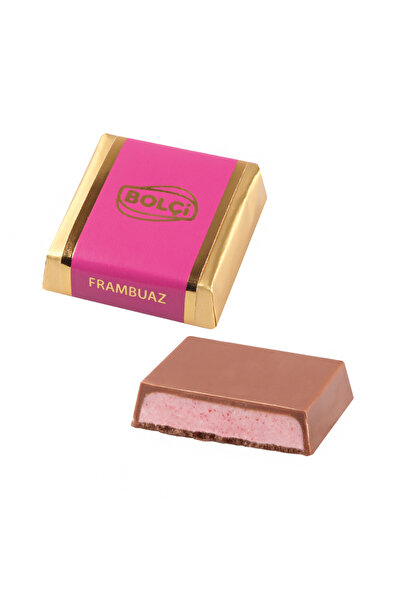 Bolçi Frambuaz Dolgulu Sütlü Kare Çikolata 16 gr 400 gr