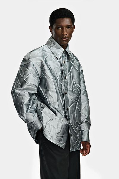 LOUIS GABRIEL NOUCHI OVERSIZE TAILORED JACKET - LOUIS GABRIEL NOUCHI - GREY, S