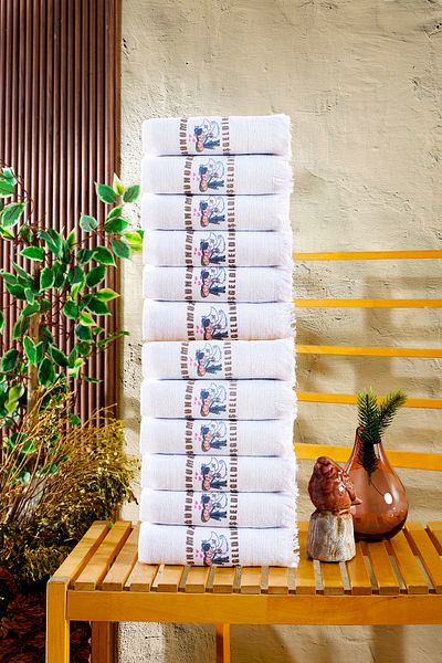 Pamira 12 Pieces 40X70 Fringed Wedding, School, Convoy Towel