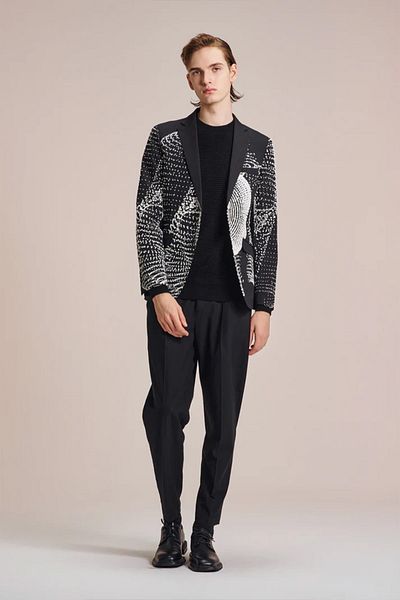 HARRISON WONG Jachetă de lână cu vectori și broderie 3D - HARRISON WONG - 50, NEGRU