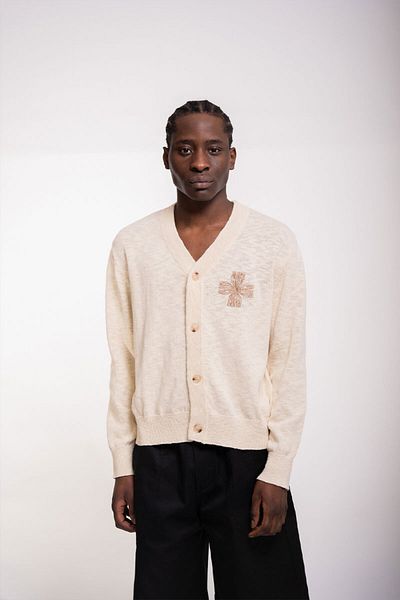 ISNURH Cardigan Flower - - Beige, Xl