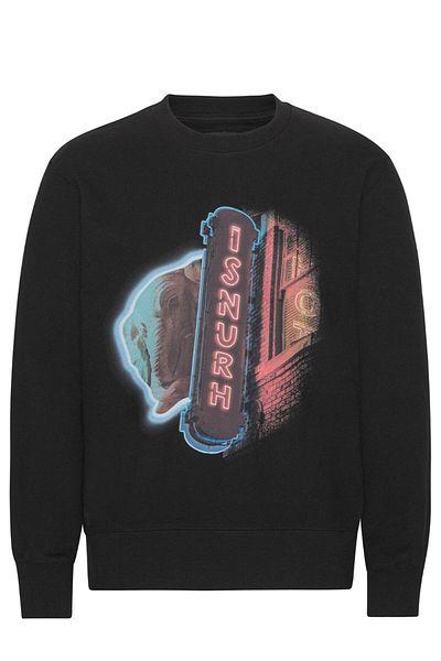 ISNURH BREDGADE CREWNECK SWEATER - ISNURH - BLACK, S