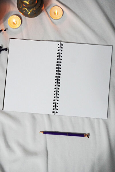 markcat A5 Music Note Design Black Kraft Cover Unlined Notebook (120 Sheets) 15X21 cm - Plain Notebook