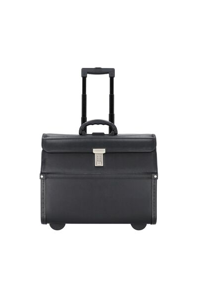 Alassio 2 Wheels Pilotentrolley 46 cm with Laptop Compartment, Black, Artific...
