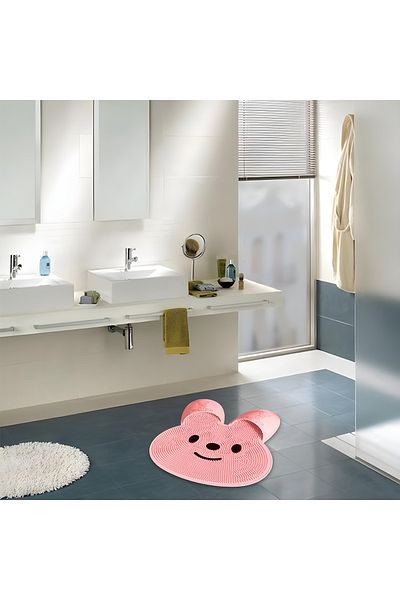 VSM Silicone Mat - Cleaning, Exfoliating and Foot Massage, Rabbit Shape, Non-Slip